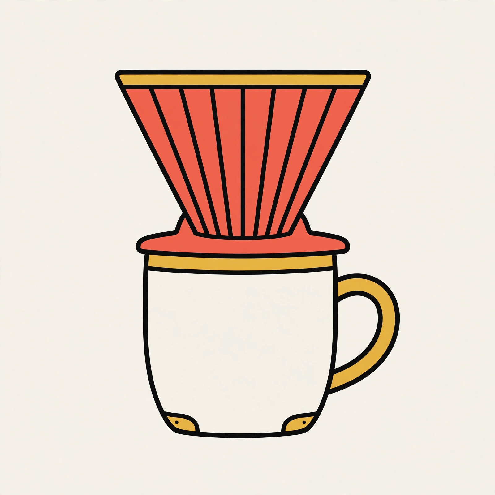 Illustration of Hario V60 Plastic Coffee Dripper (Size 02)